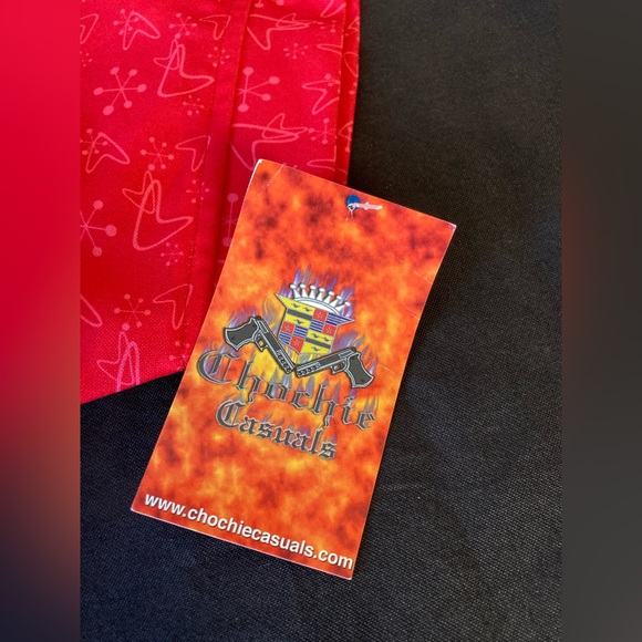 Chochie Casuals Shirt Red Mens Lady Luck Size XL NWT - Picture 7 of 12